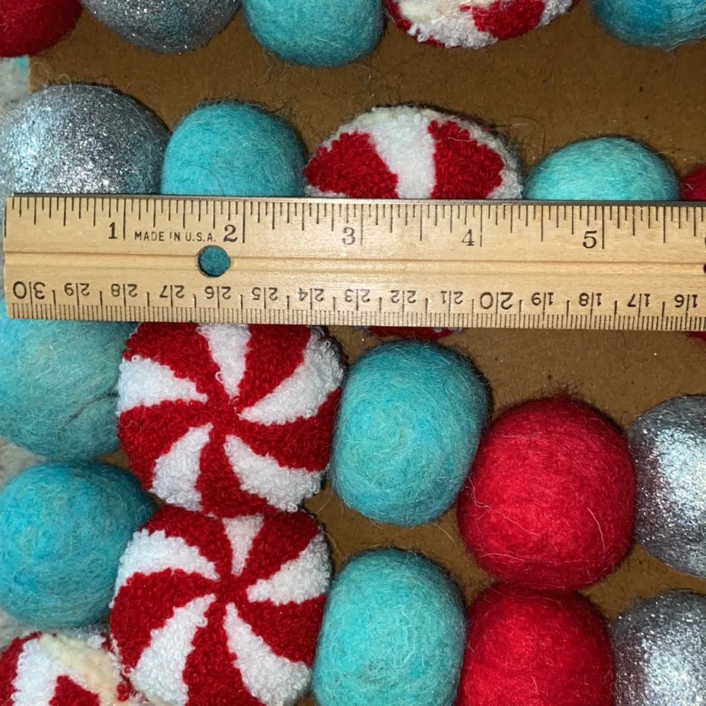 NEW holiday pom pom garland- large size